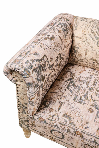 Divano stile vintage cotone e mango 3 posti