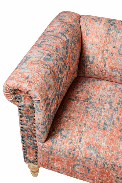 Divano stile vintage cotone e mango 3 posti