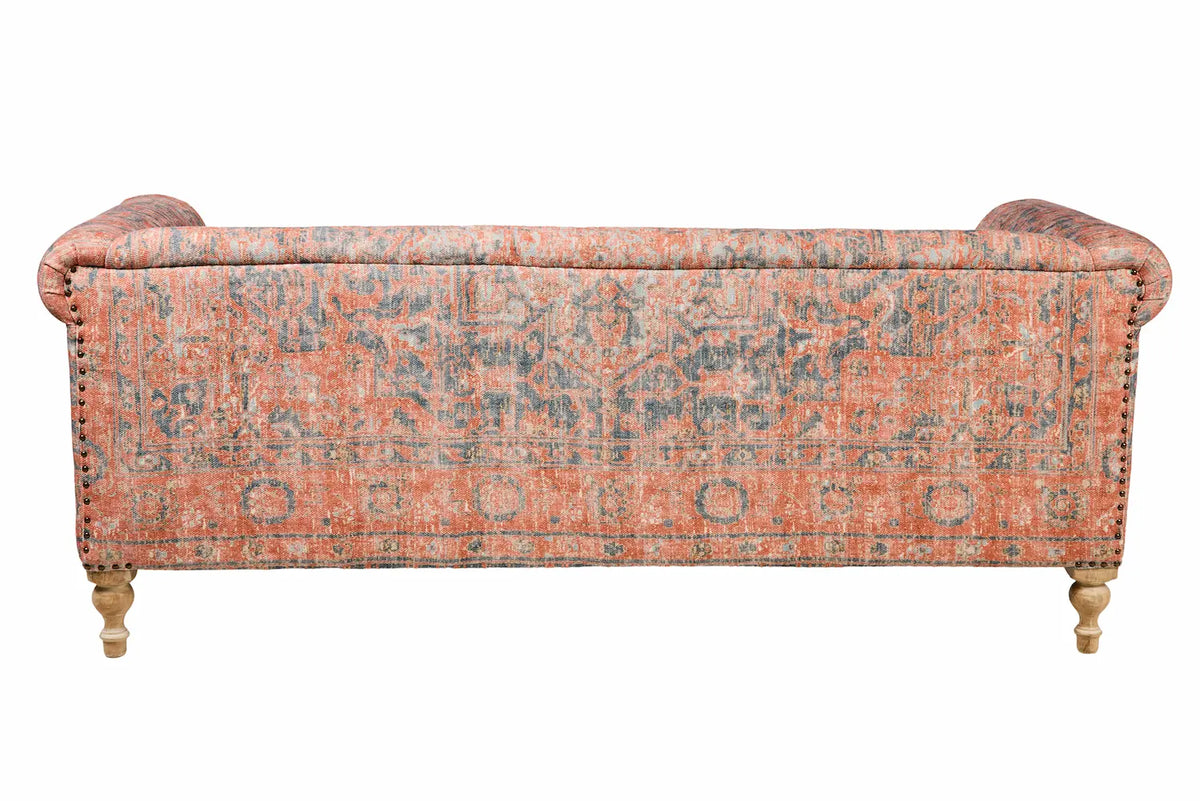 Divano stile vintage cotone e mango 3 posti