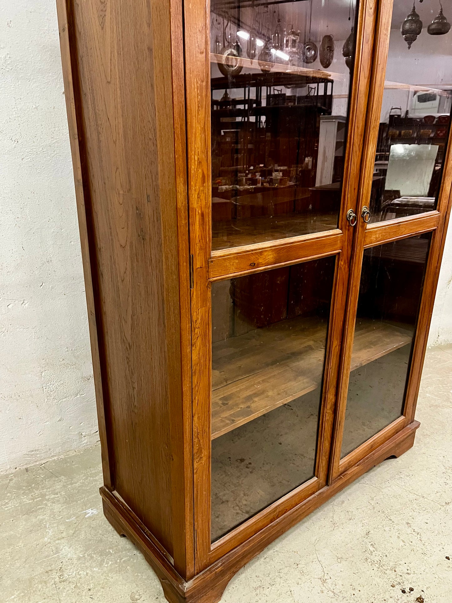 Vetrina coloniale in legno massiccio di teak