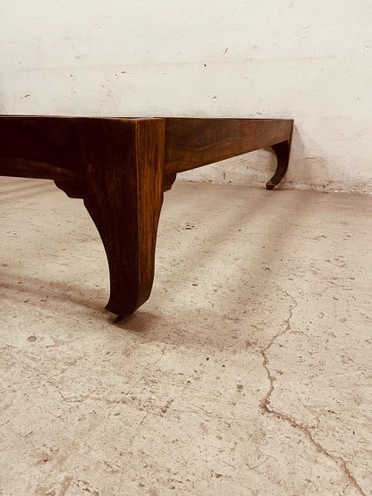 letto etnico indiano stile oppio in legno massiccio