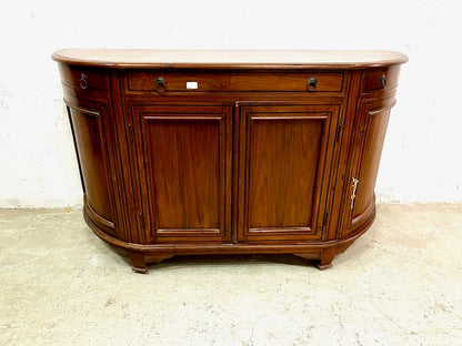 Credenza coloniale con intarsio in legno di teak