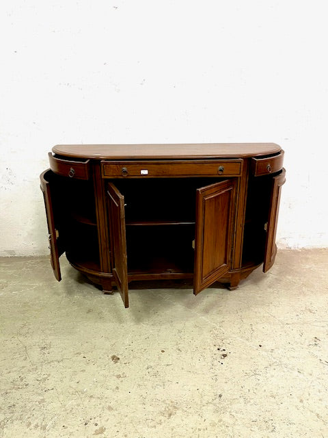 Credenza coloniale con intarsio in legno di teak