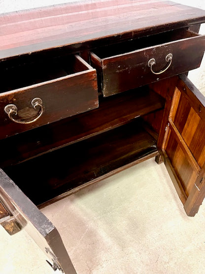 Credenza cinese originale in legno massiccio dipinto in lacca