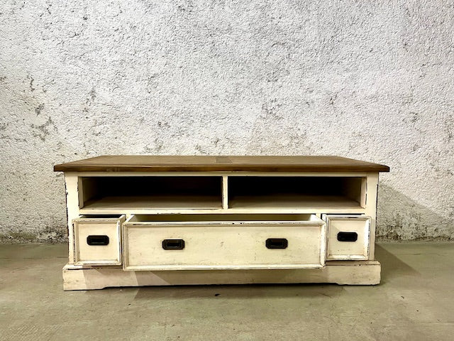 Mobile porta tv in legno massiccio Shabby chic top in rovere