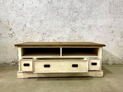 Mobile porta tv in legno massiccio Shabby chic top in rovere