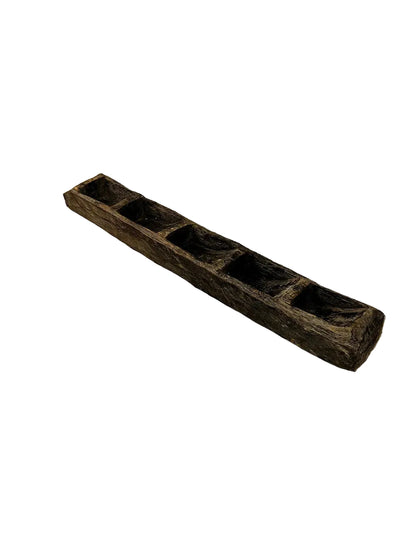 Scaletta nepalese originale in legno massiccio scavato