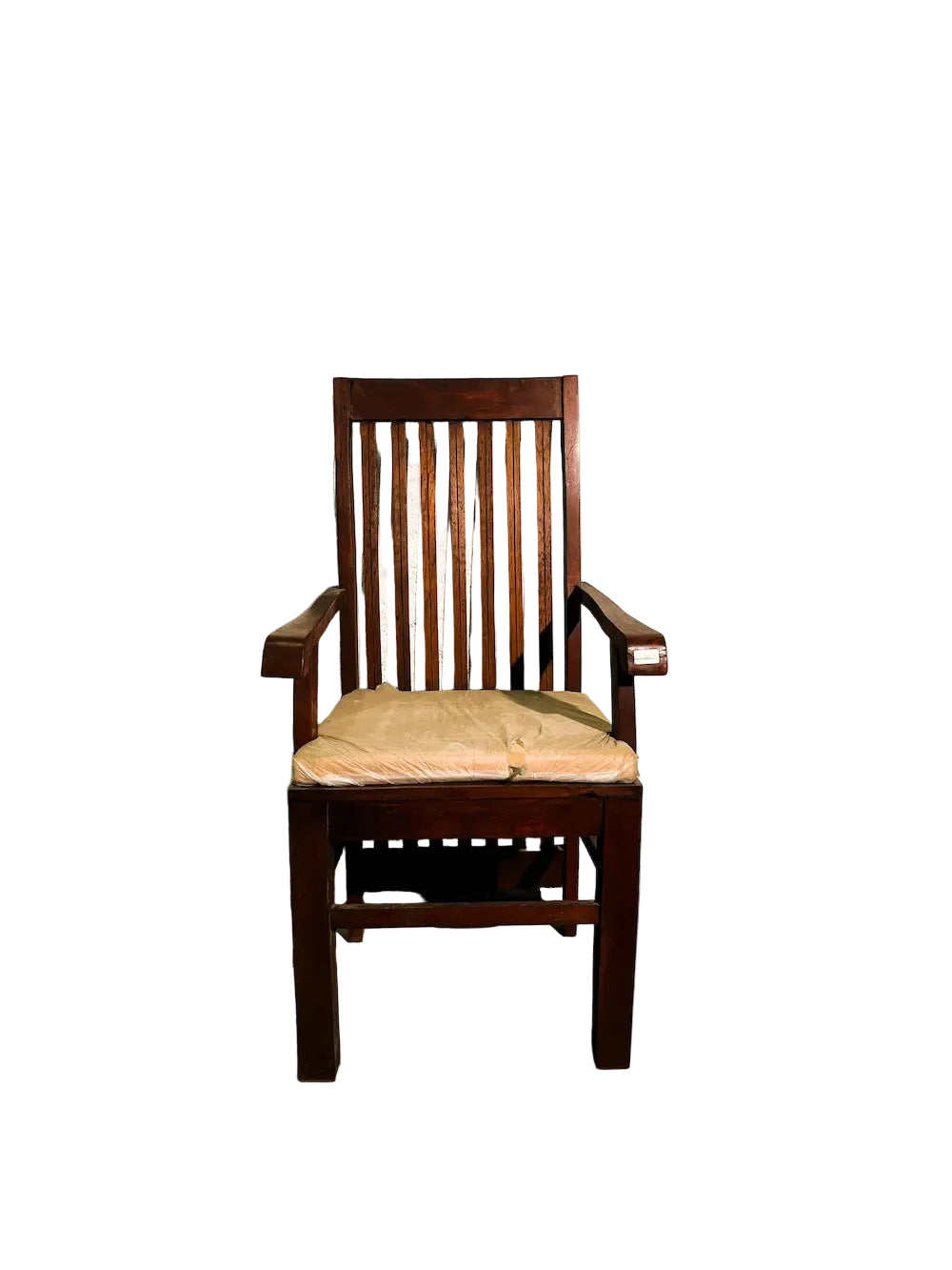 Sedia etnica con braccioli in legno massiccio acacia