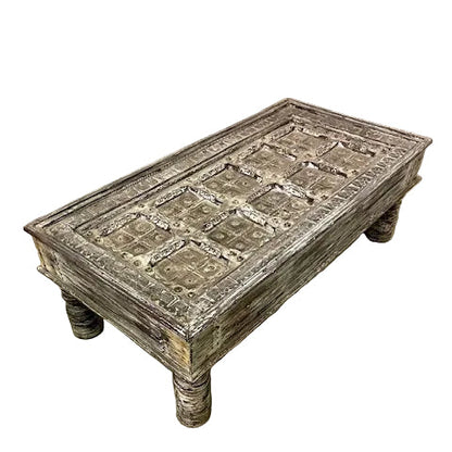 Tavolino indiano vecchia porta shabby chic piano 