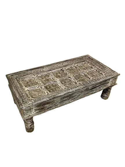 Tavolino indiano vecchia porta shabby chic