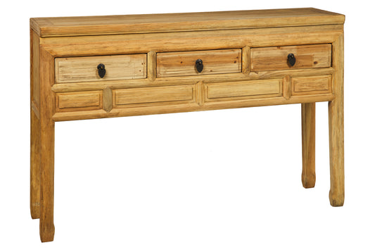 Mobile consolle stile cinese 3 cassetti in legno massiccio