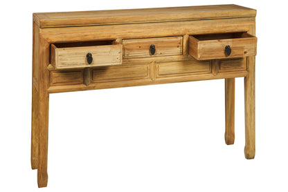 Mobile consolle stile cinese 3 cassetti in legno massiccio