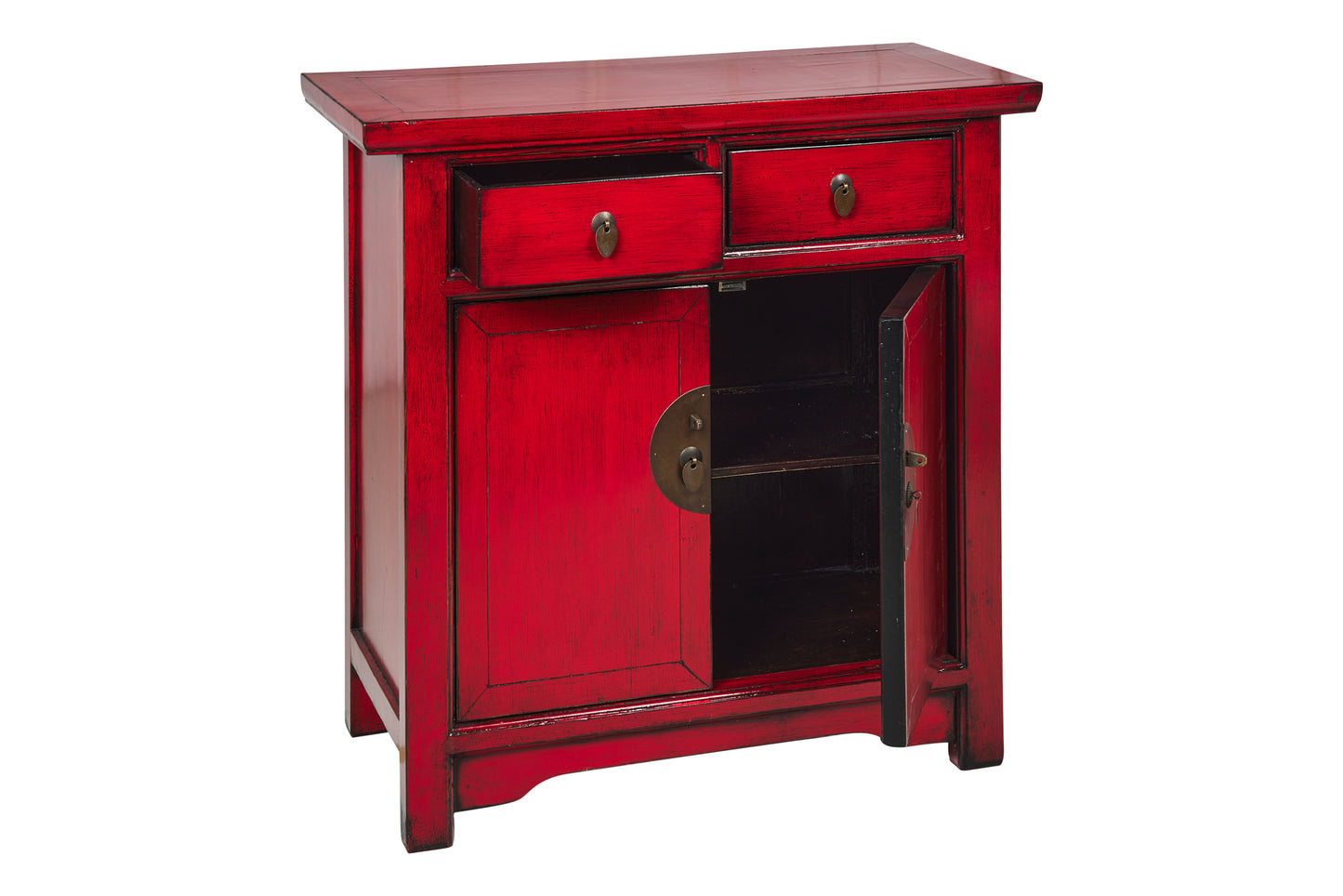 Mobile credenza stile cinese in legno massiccio 2 ante 2 cassetti