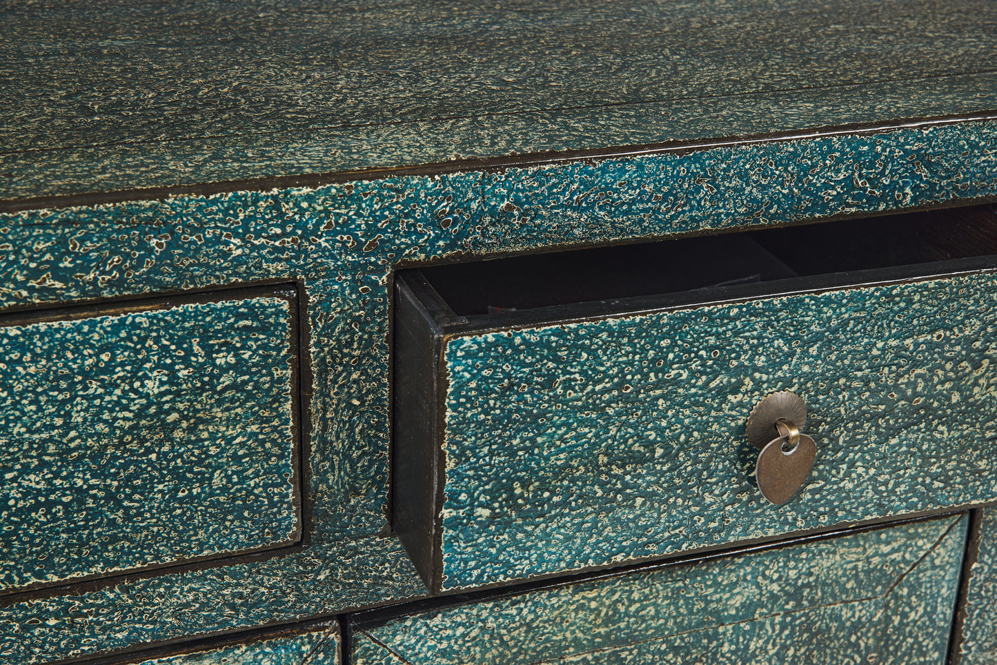 Credenza stile cinese 4 ante 4 cassetti in legno massiccio