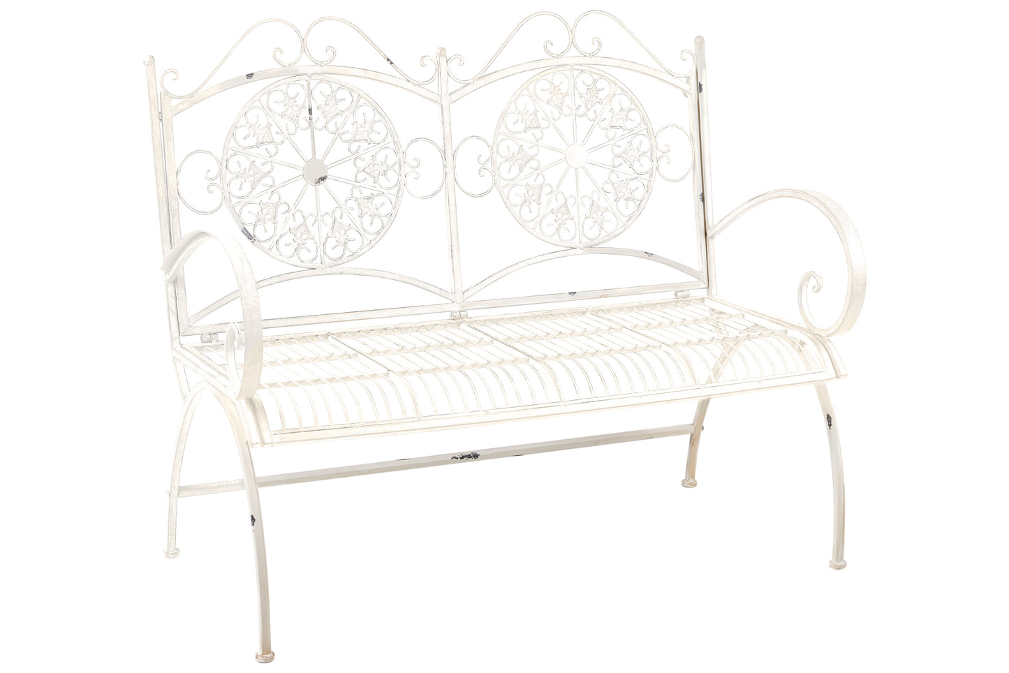 Completo da giardino in ferro battuto verde rame set 4 pezzi