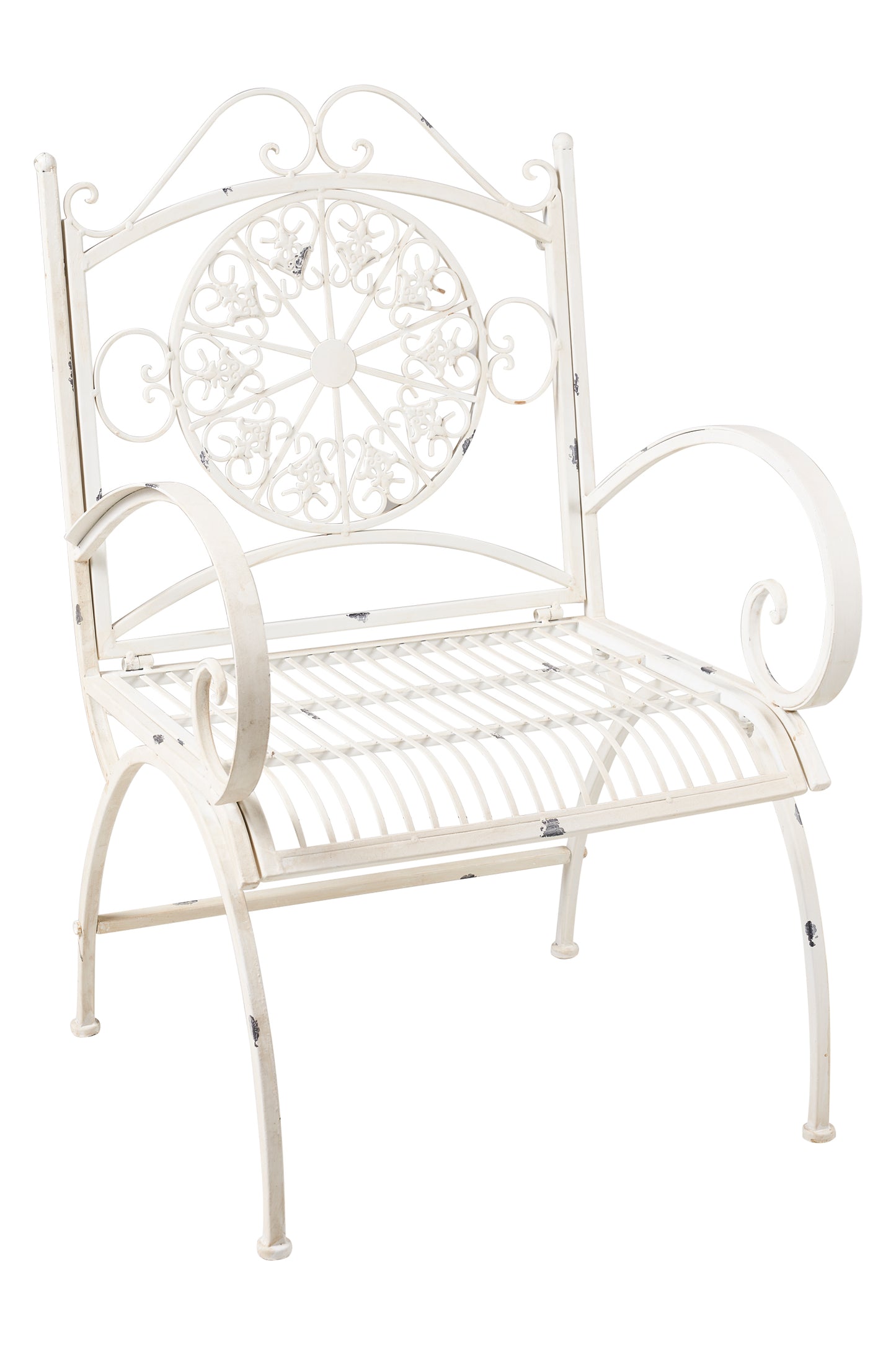 Completo da giardino in ferro battuto verde rame set 4 pezzi