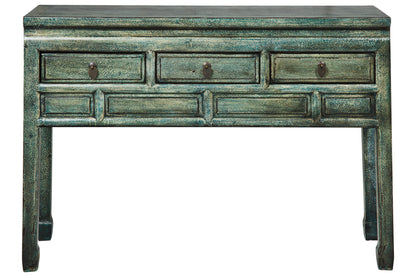 Mobile consolle stile cinese 3 cassetti in legno massiccio