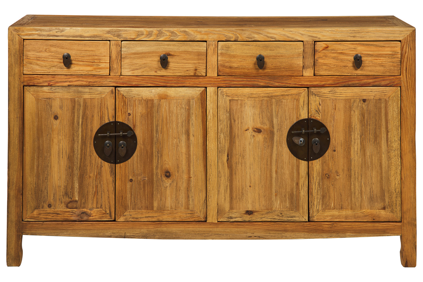 Credenza stile cinese 4 ante 4 cassetti in legno massiccio
