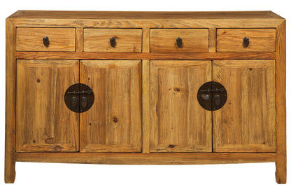 Credenza stile cinese 4 ante 4 cassetti in legno massiccio