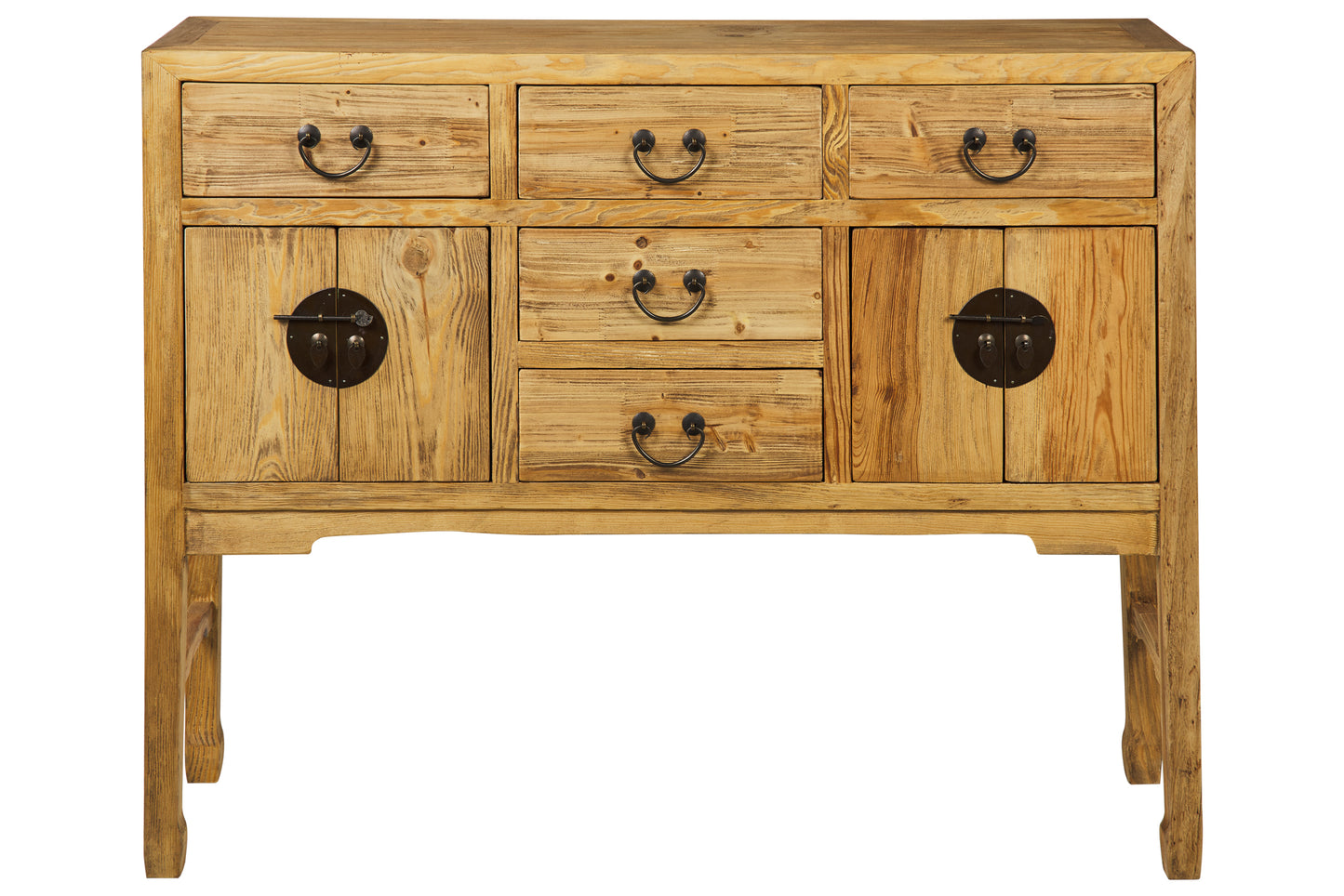 Mobile consolle stile cinese 4 ante 4 cassetti legno massiccio