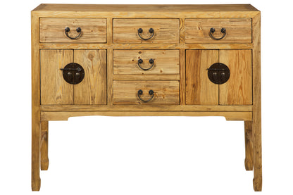 Mobile consolle stile cinese 4 ante 4 cassetti legno massiccio