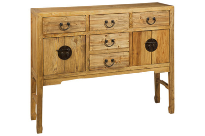 Mobile consolle stile cinese 4 ante 4 cassetti legno massiccio