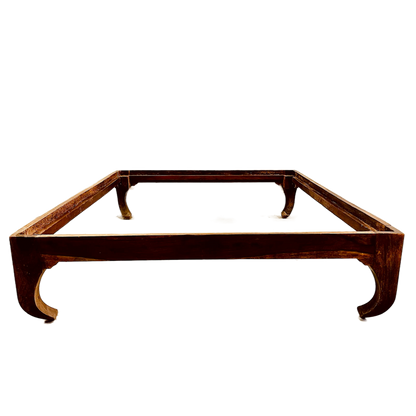 letto etnico indiano stile oppio in legno massiccio