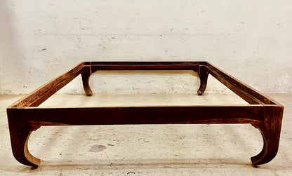 letto etnico indiano stile oppio in legno massiccio