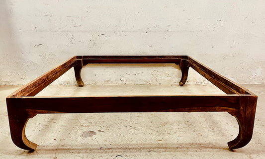 letto etnico indiano stile oppio in legno massiccio