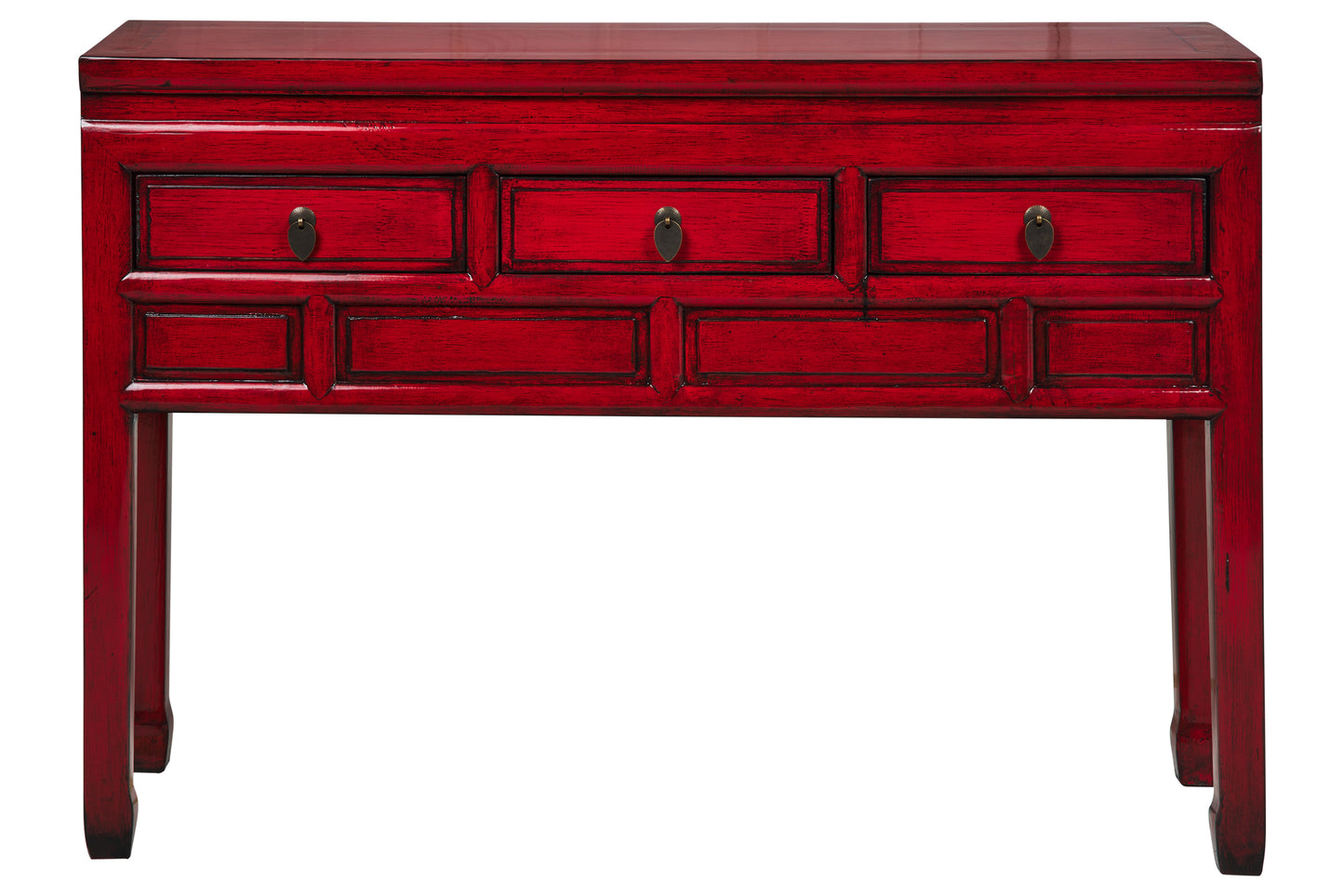 Mobile consolle stile cinese 3 cassetti in legno massiccio