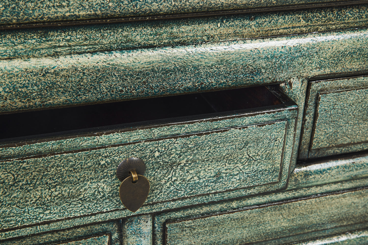 Mobile consolle stile cinese 3 cassetti in legno massiccio