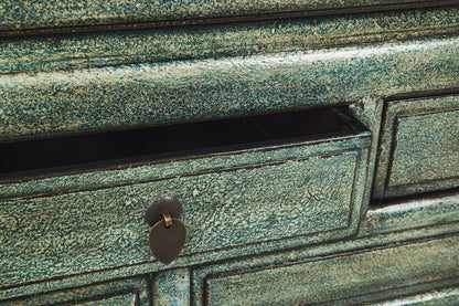 Mobile consolle stile cinese 3 cassetti in legno massiccio