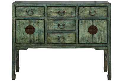 Mobile consolle stile cinese 4 ante 4 cassetti legno massiccio