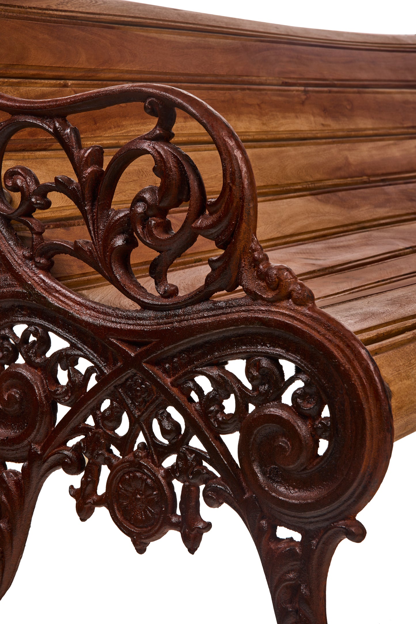 Panchina Liberty da giardino in ghisa e legno massiccio