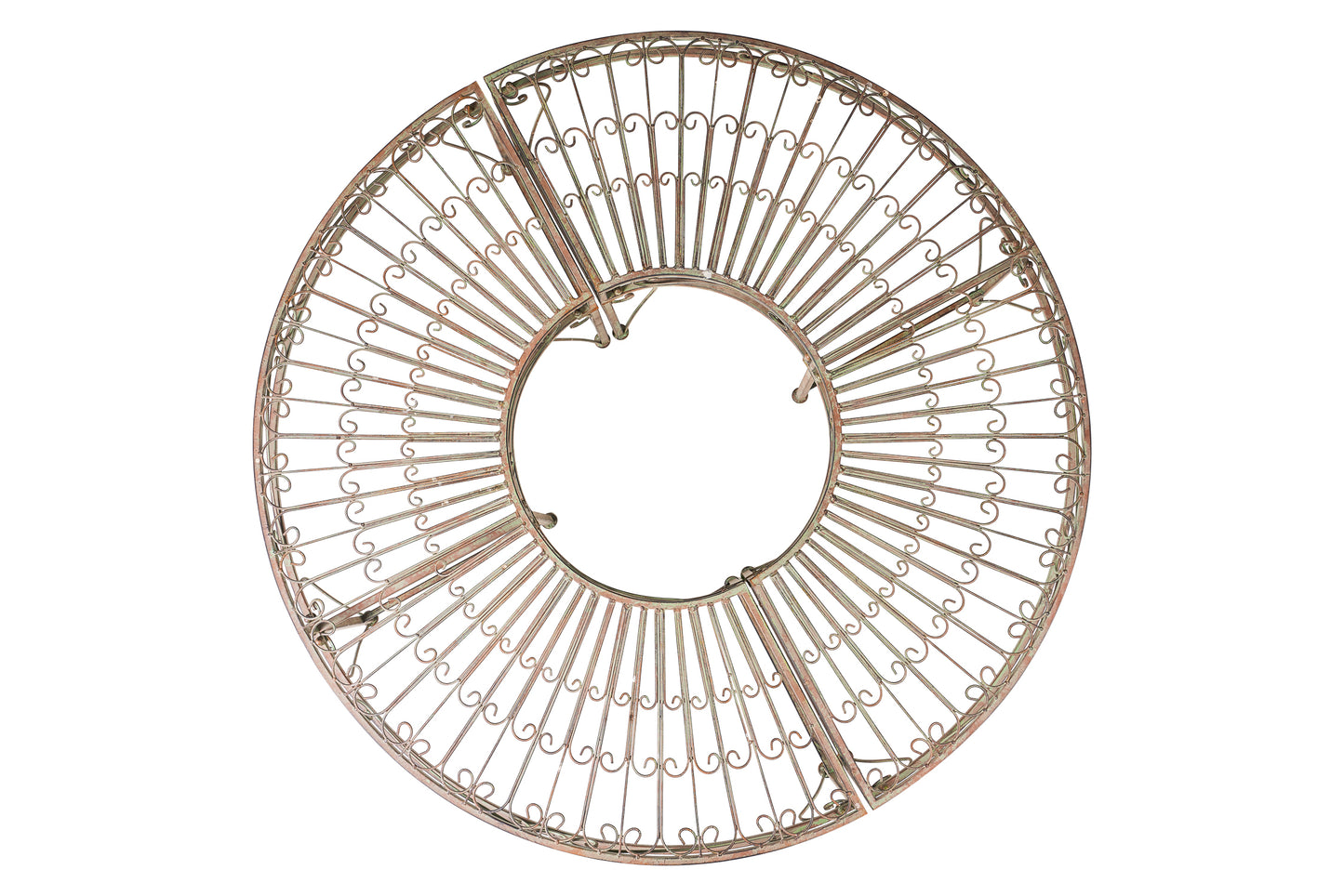 Panca ferro verde liberty tonda da giardino