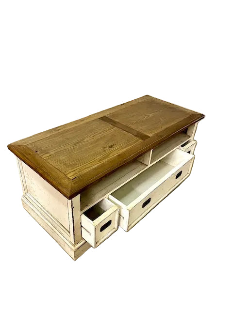 mobile porta tv shabby chic in legno massiccio 