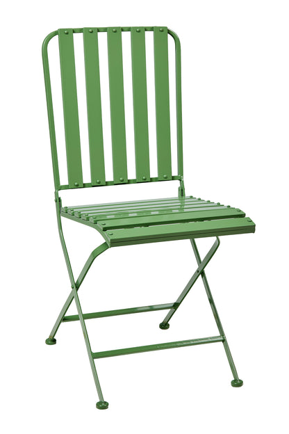 Sedie ferro pieghevoli verdi da giardino set 2 sedie