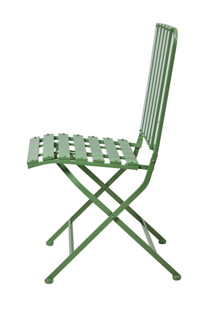 Sedie ferro pieghevoli verdi da giardino set 2 sedie