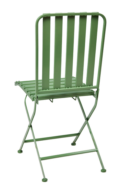 Sedie ferro pieghevoli verdi da giardino set 2 sedie