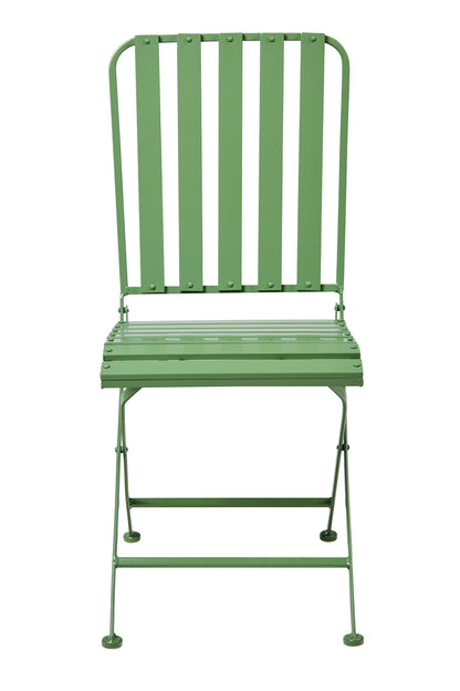 Sedie ferro pieghevoli verdi da giardino set 2 sedie