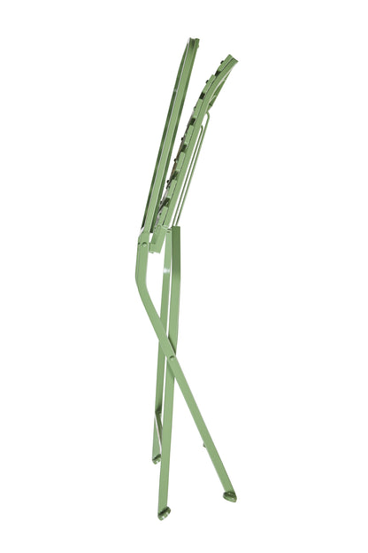 Sedie ferro pieghevoli verdi da giardino set 2 sedie