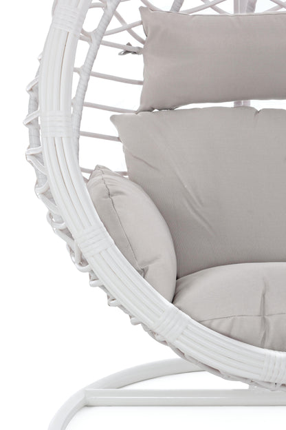 Poltrona sospesa goccia outdoor con cuscini sfoderabili - Bianco -SPEDIZIONE GRATUITA- lapagoda.net