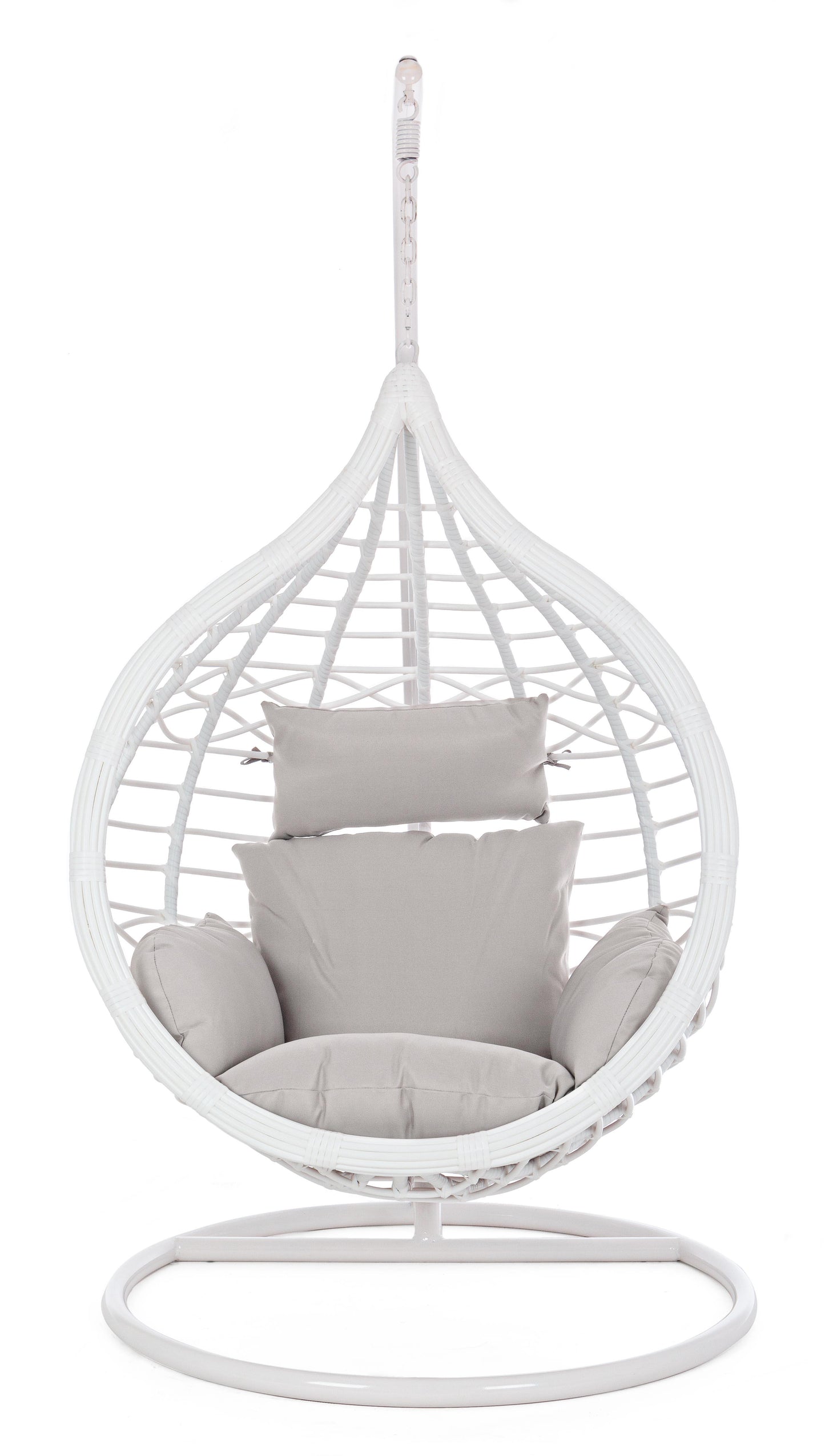 Poltrona sospesa goccia outdoor con cuscini sfoderabili - Bianco -SPEDIZIONE GRATUITA- lapagoda.net