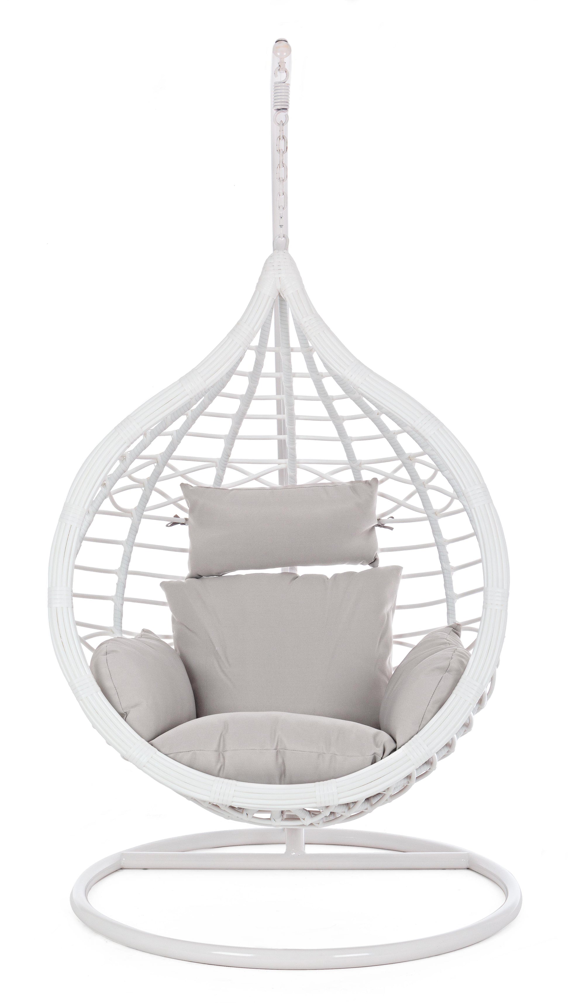 Poltrona sospesa goccia outdoor con cuscini sfoderabili - Bianco -SPEDIZIONE GRATUITA- lapagoda.net