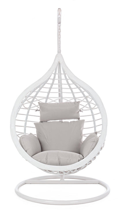 Poltrona sospesa goccia outdoor con cuscini sfoderabili - Bianco -SPEDIZIONE GRATUITA- lapagoda.net