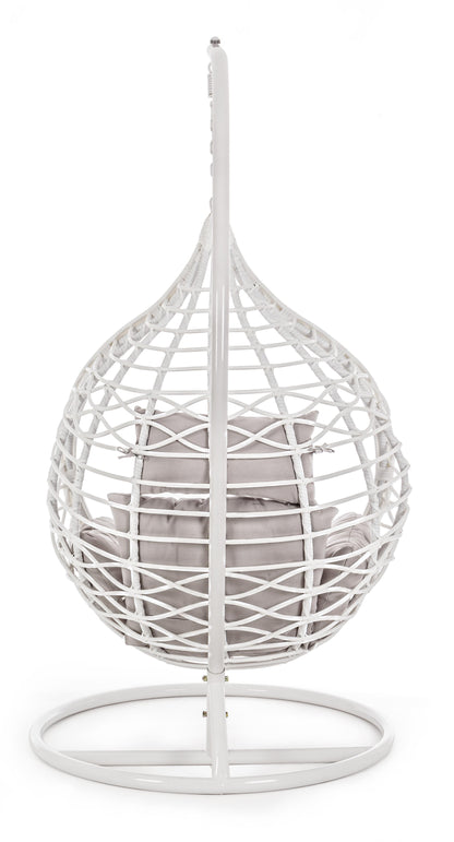Poltrona sospesa goccia outdoor con cuscini sfoderabili - Bianco -SPEDIZIONE GRATUITA- lapagoda.net
