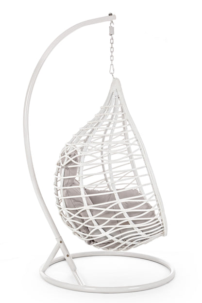 Poltrona sospesa goccia outdoor con cuscini sfoderabili - Bianco -SPEDIZIONE GRATUITA- lapagoda.net