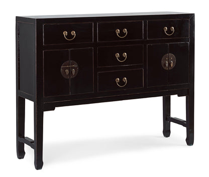 Consolle credenza Cina lacca nera in Legno di Olmo - lapagoda.net