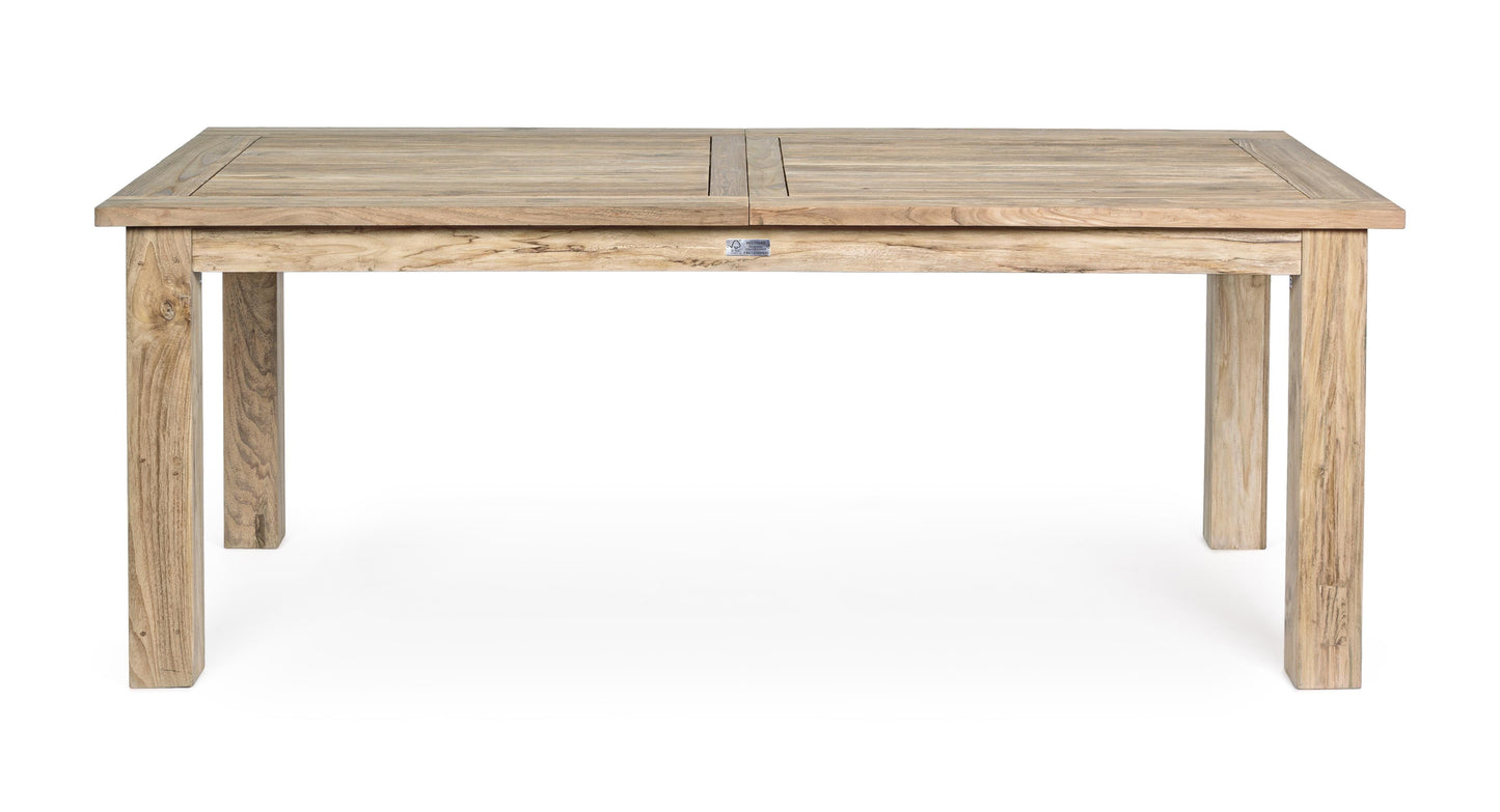 Tavolo allungabile in legno massiccio di teak riciclato naturale 200/260X100 sconto 20% - lapagoda.net