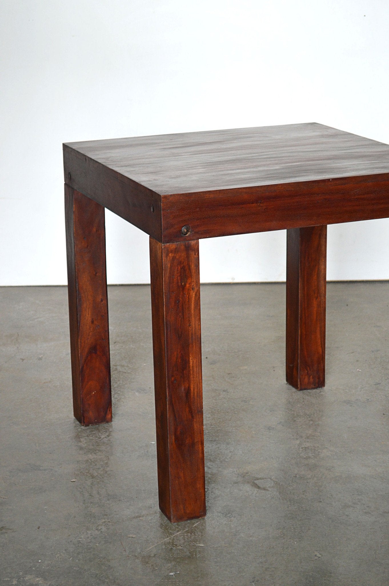 Tavolo Pranzo quadrato gamba dritta in legno massello di Acacia da 80 cm -BH.11.03- - lapagoda.net